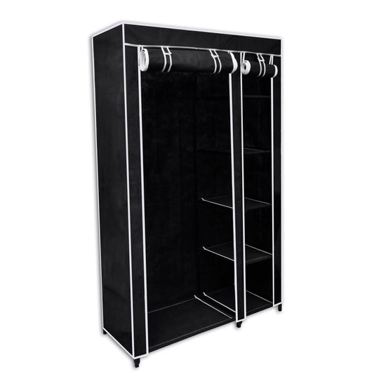 vidaXL Ντουλάπα Αναδιπλούμενη Μαύρη 110 x 45 x 175 εκ.