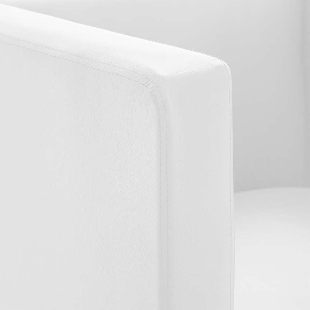 vidaXL Πολυθρόνα Cube Λευκή από Συνθετικό Δέρμα