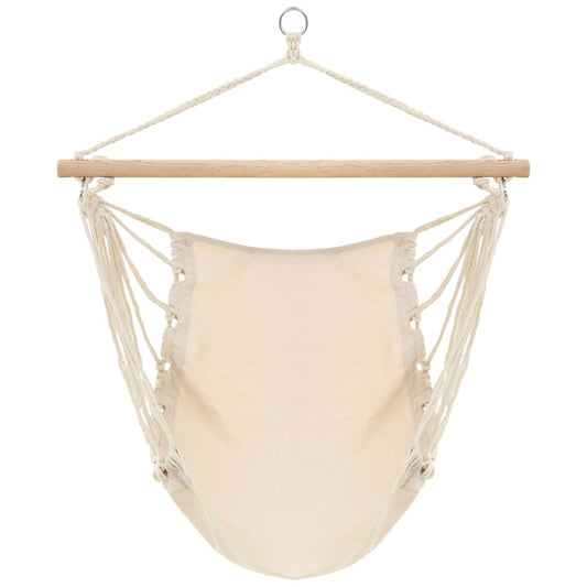 Κρεμαστή Καρέκλα / Αιώρα Μεγάλη Λευκή Κρεμ Υφασμάτινη