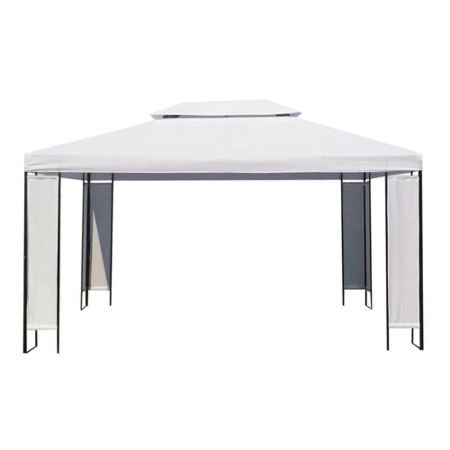 vidaXL Κουρτίνες κρεβατιού Λευκό 3 x 4 x 2.73 μ ύφασμα