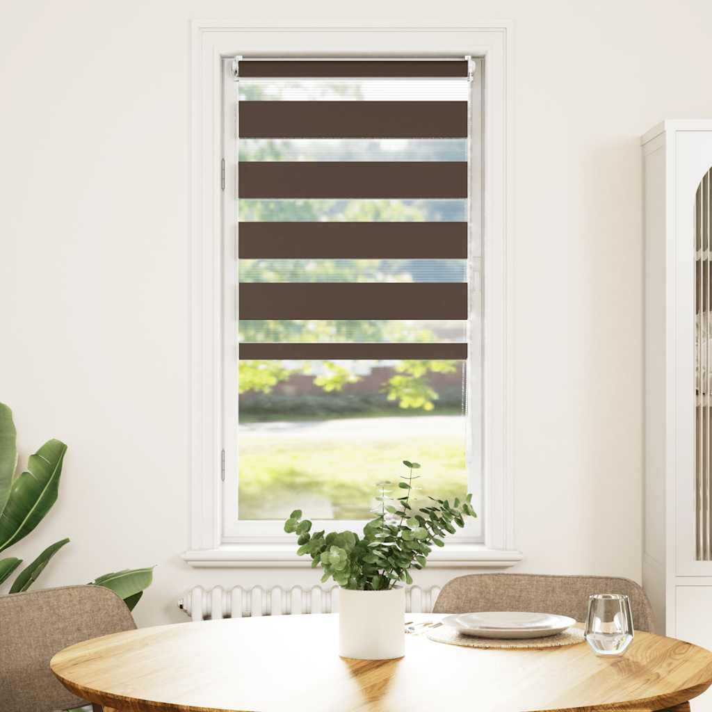 vidaXL Σύστημα Σκίασης Ρόλερ Zebra Καφέ 60 x 120 εκ.