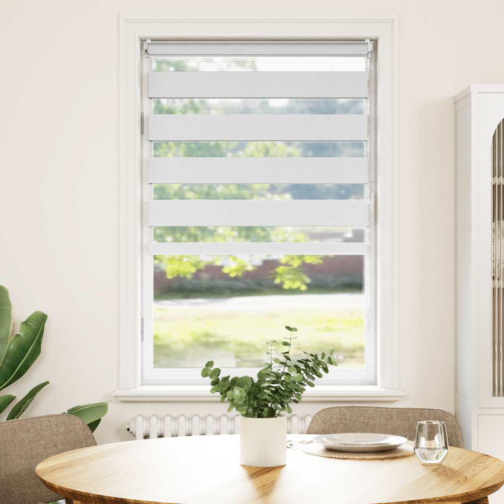 vidaXL Στόρι Ζέβρα 70,9 x 120 εκ. Πλάτος Υφάσματος 66,7 εκ. λευκό