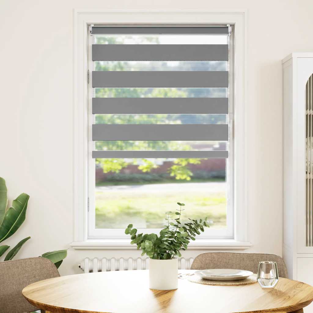 vidaXL Στόρι Ζέβρα 70,9 x 120 εκ. Πλάτος Υφάσματος 66,7 εκ. γκρι