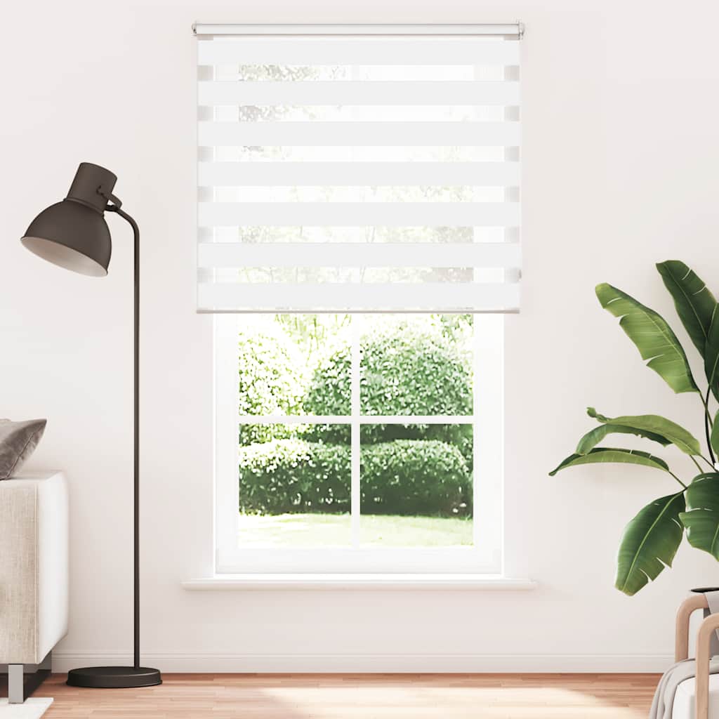 vidaXL Στόρι Ζέβρα 120,9 x 230 εκ. Πλάτος Υφάσματος 116,7 εκ. λευκό