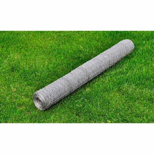 vidaXL Συρματόπλεγμα Κοτετσόσυρμα Ασημί 25 x 0,75 μ. Γαλβαν. Ατσάλι