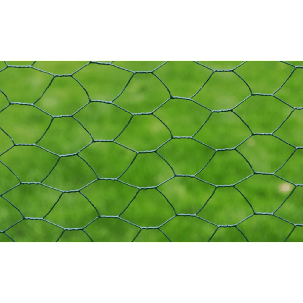 vidaXL Συρματόπλεγμα Κοτετσόσυρμα Πράσινο 25x0,75 μ. Επικάλυψη PVC