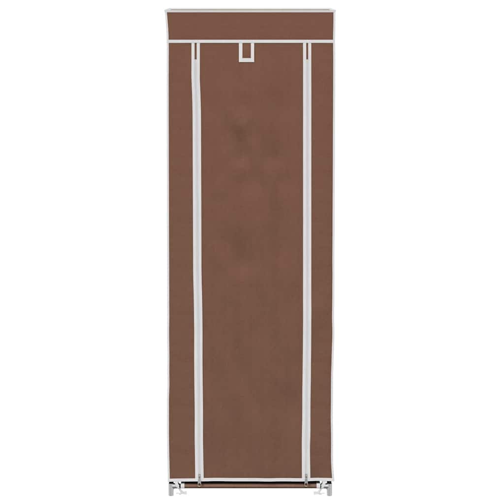 Υφασμάτινη παπουτσοθήκη με κάλυμμα 57 x 29 x 162 cm Καφέ