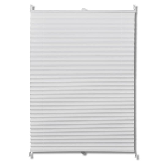 Pleated roller blind 60x100cm White