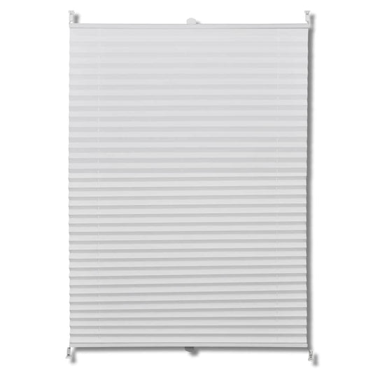 Pleated roller blind 70x125cm White