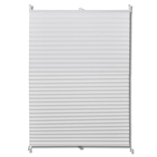 Pleated shade blind 70x200cm White