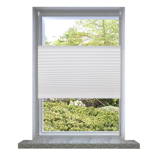 Pleated shade blind 70x200cm White