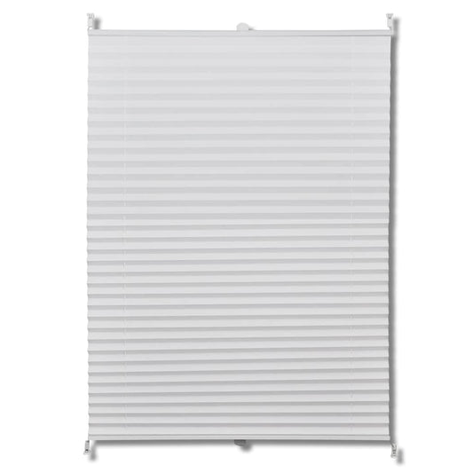 Pleated shade blind 80x125cm White