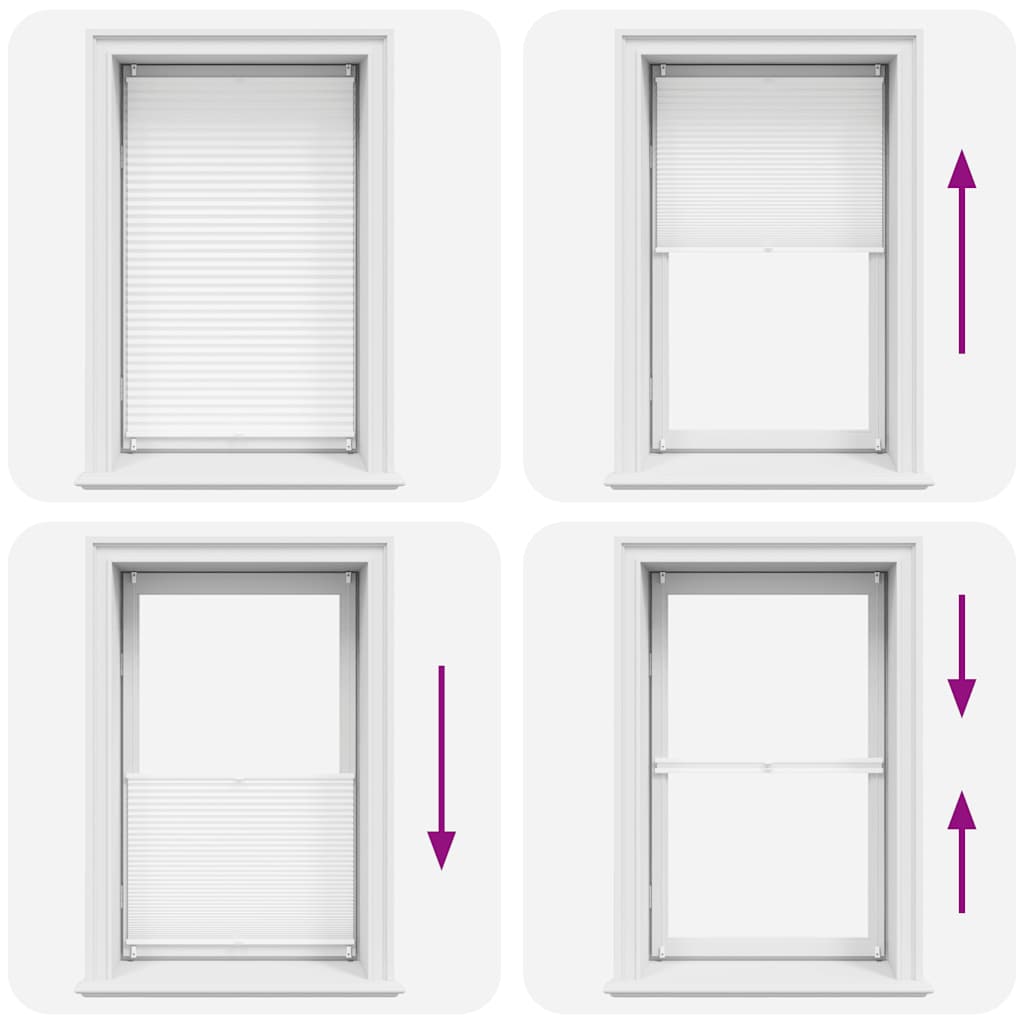 Πλισέ στόρι σκίασης 90 x 1125 cm Λευκό