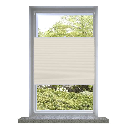 Pleated roller blind 80x150cm Cream