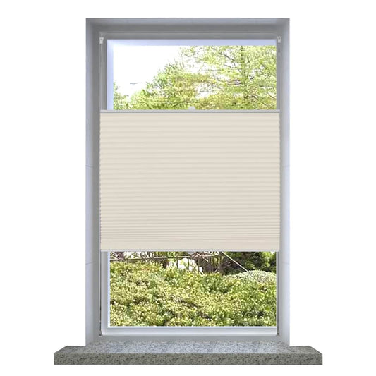 Pleated roller blind 90x150cm Cream