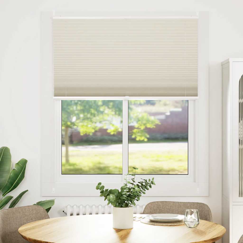 vidaXL Πλισέ ρόλερ σκίασης 110x150cm Κρεμ