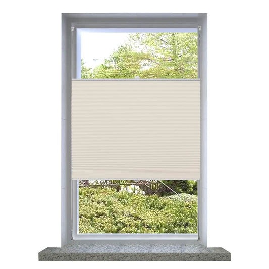 Pleated roller blind 40x125cm Cream