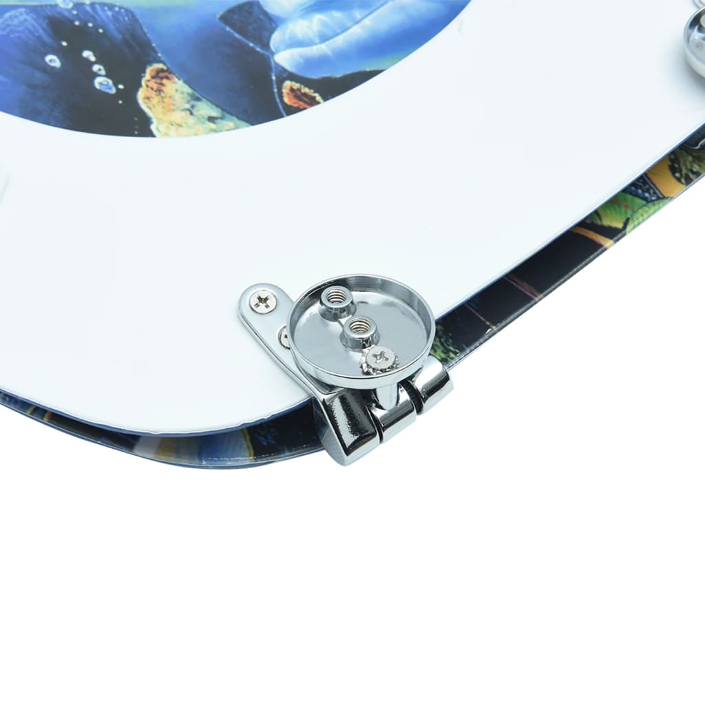 vidaXL Κάλυμμα Λεκάνης με Σχέδιο Δελφίνια από MDF