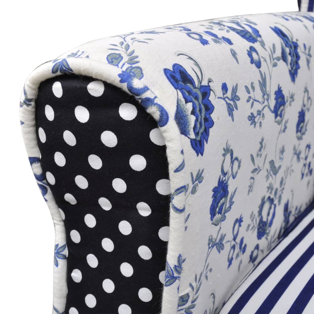 vidaXL Μπερζέρα με Σχέδιο Patchwork Υφασμάτινη