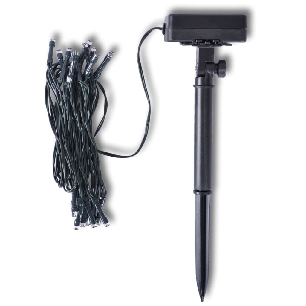 Πυξάρι Σχήμα Μπάλας με Τεχνητά Φύλλα & Φωτάκια LED Ηλιακά 2 τεμ 27 εκ.