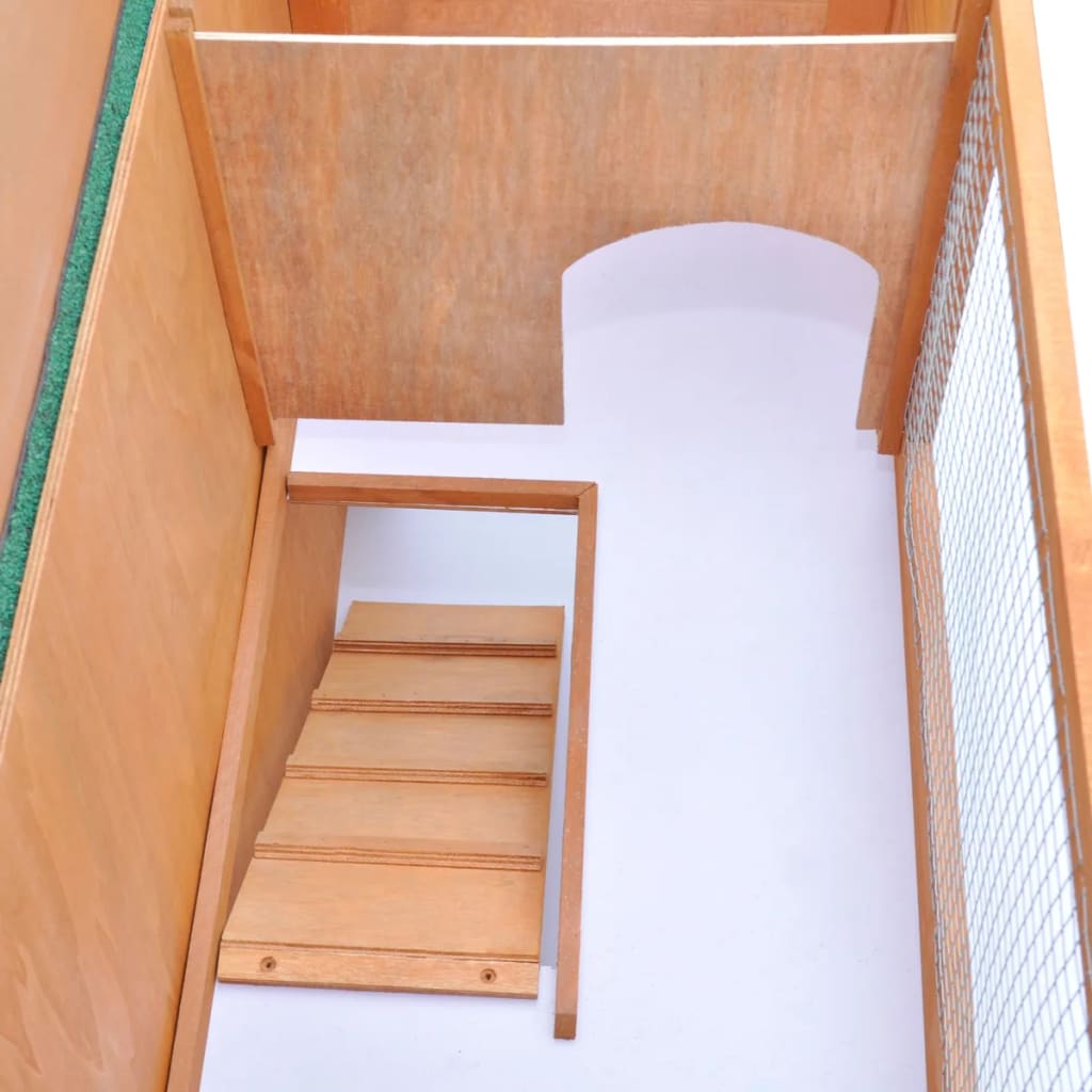 vidaXL Κλουβί Κουνελιών/Σπίτι Μικρών Ζώων Εξωτ. Χώρου 1 Πόρτα Ξύλινο