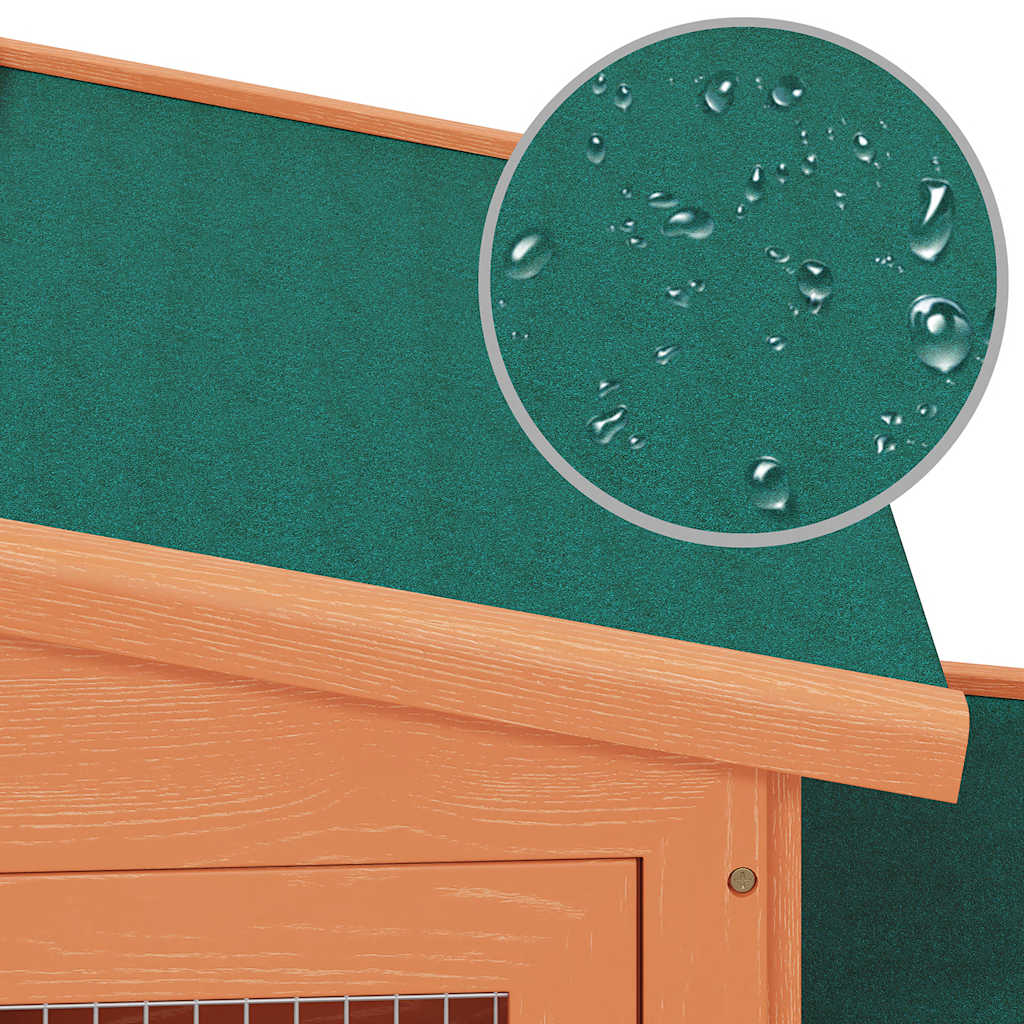 vidaXL Κλουβί Κουνελιών/Σπίτι Μικρών Ζώων Εξωτ. Χώρου Μεγάλο Ξύλινο