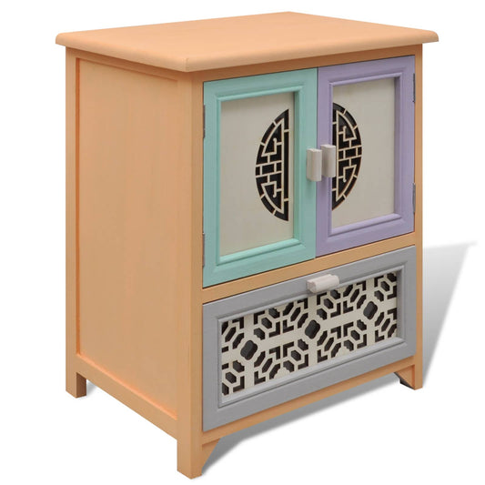 vidaXL Βοηθητικό ντουλάπι Πολύχρωμο 46 x 34 x 55.5 εκ Ξύλο Παυλώνιας