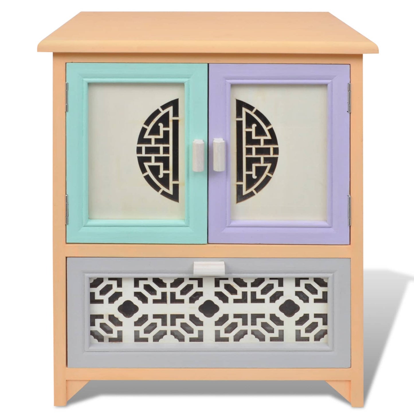 vidaXL Βοηθητικό ντουλάπι Πολύχρωμο 46 x 34 x 55.5 εκ Ξύλο Παυλώνιας