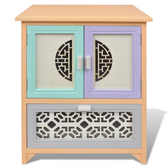 vidaXL Βοηθητικό ντουλάπι Πολύχρωμο 46 x 34 x 55.5 εκ Ξύλο Παυλώνιας