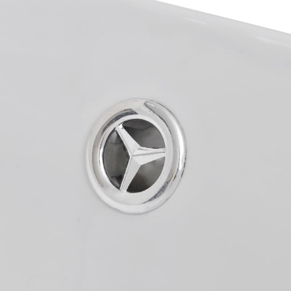 Πολυτελής κεραμεικός νιπτήρας με υπερχείλιση Οβάλ 59 x 38,5 cm