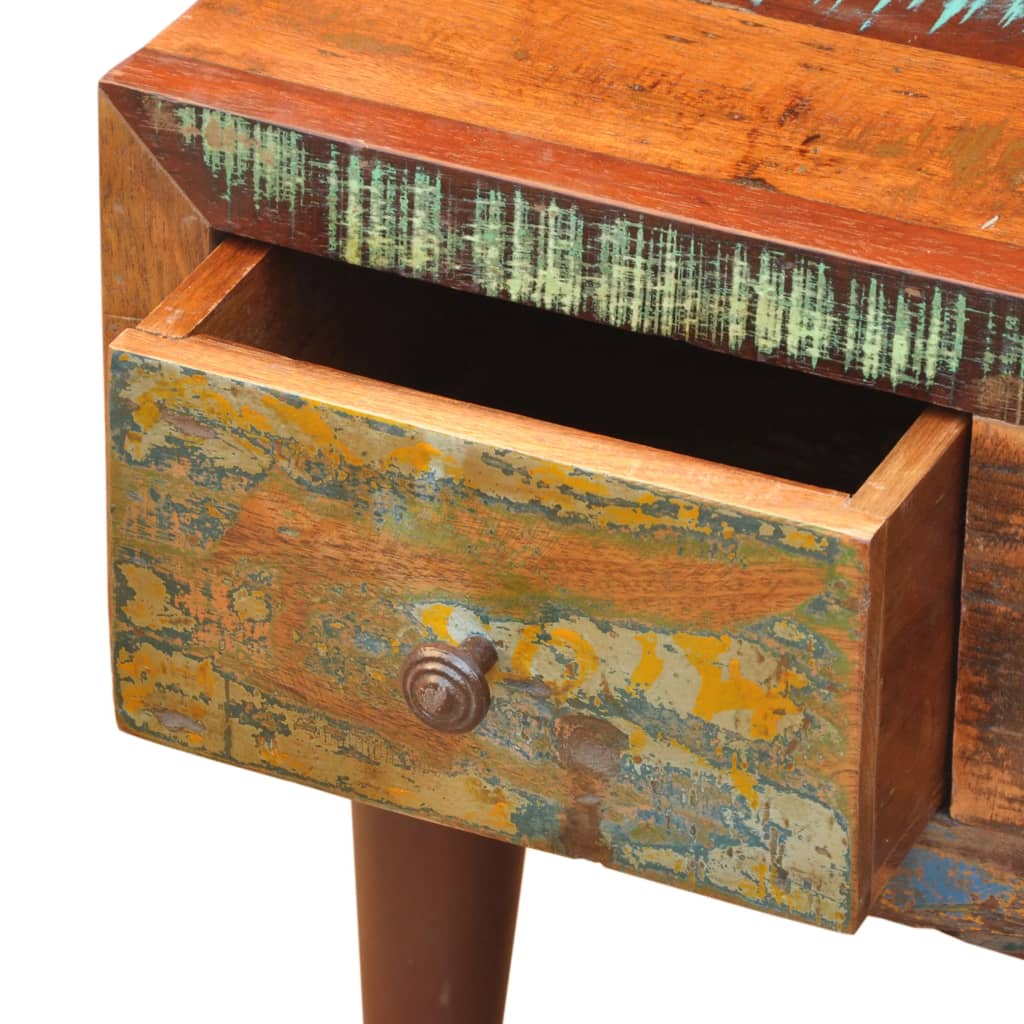 vidaXL Τραπεζάκι Σαλονιού 1 Συρτάρι/Καμπυλωτή Άκρη Ανακυκλωμένο Ξύλο