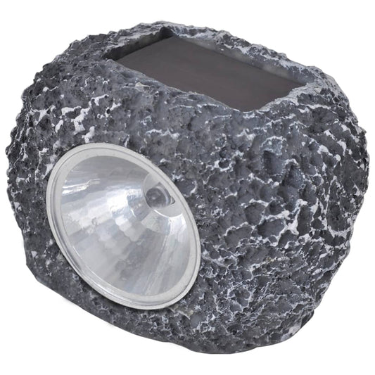 Outdoor Φωτιστικό Ηλιακό LED με Σποτάκια 12 Τεμ. Σχήμα Πέτρας