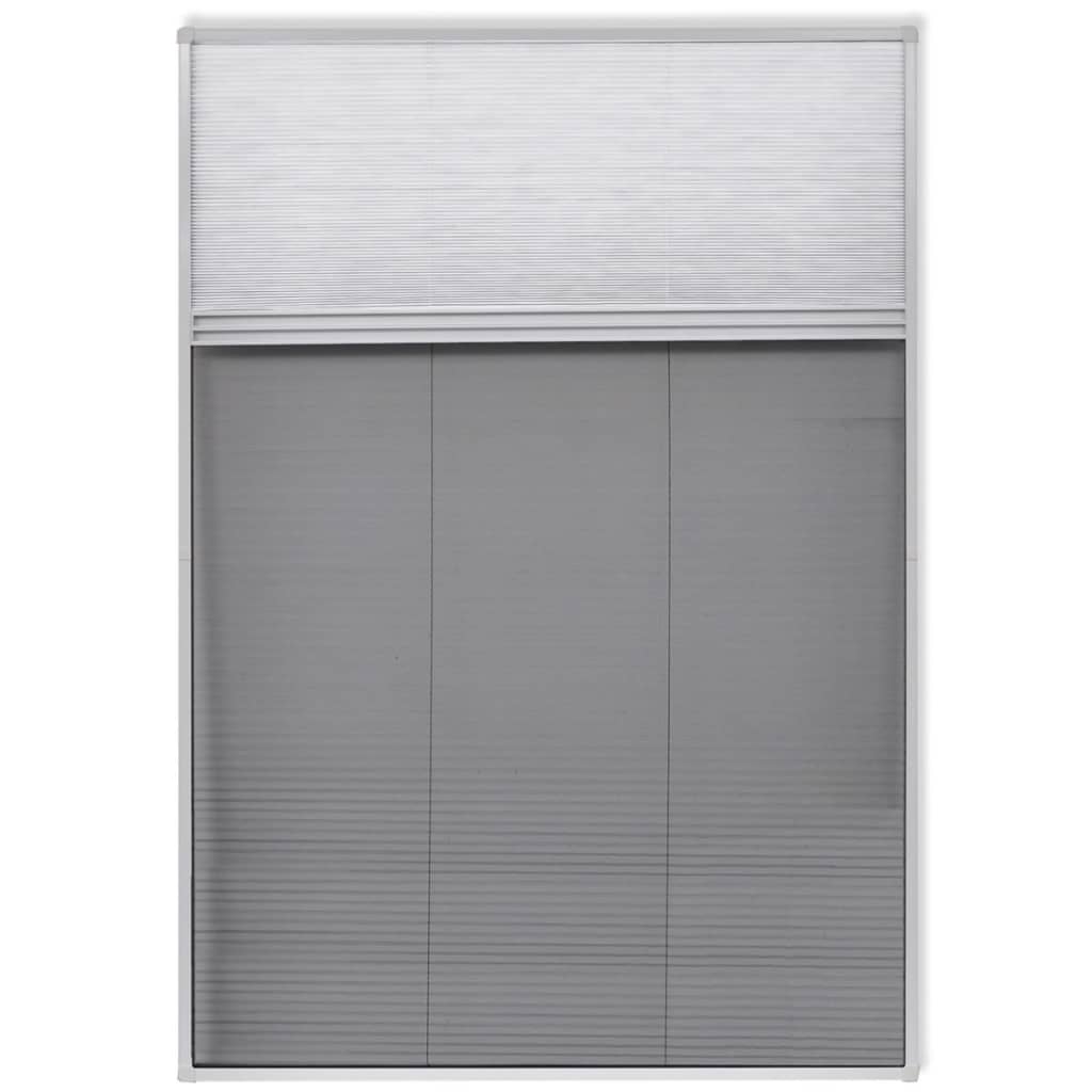 vidaXL Σήτα Παράθυρου Πλισέ 160 x 80 εκ. Αλουμινίου με Σκίαστρο