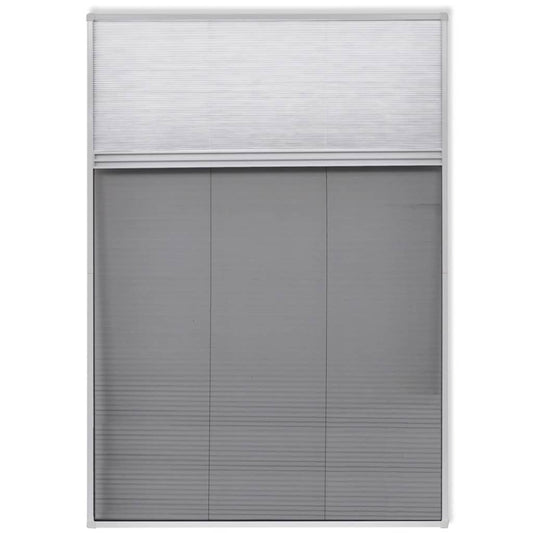vidaXL Σήτα Παράθυρου Πλισέ 160 x 80 εκ. Αλουμινίου με Σκίαστρο