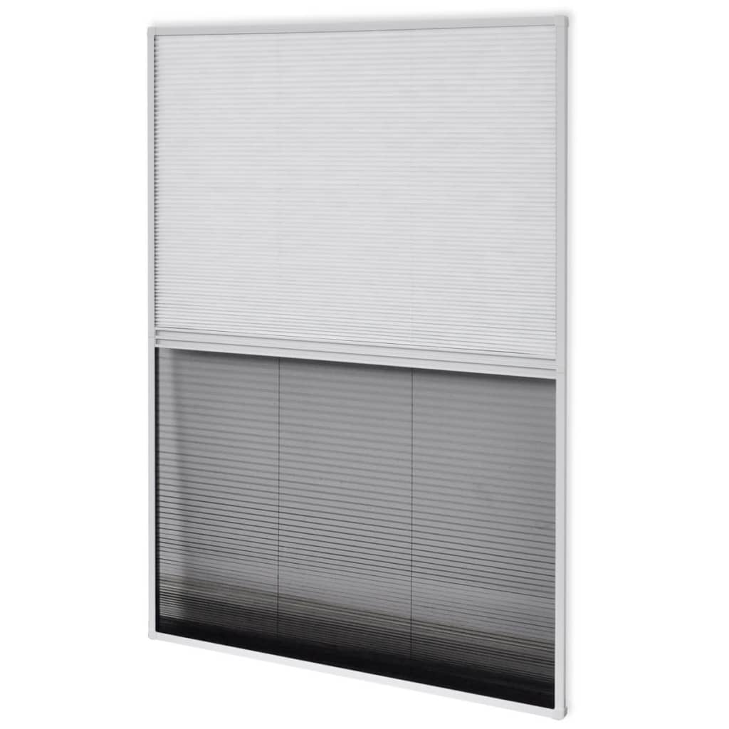 vidaXL Σήτα Παράθυρου Πλισέ 160 x 80 εκ. Αλουμινίου με Σκίαστρο