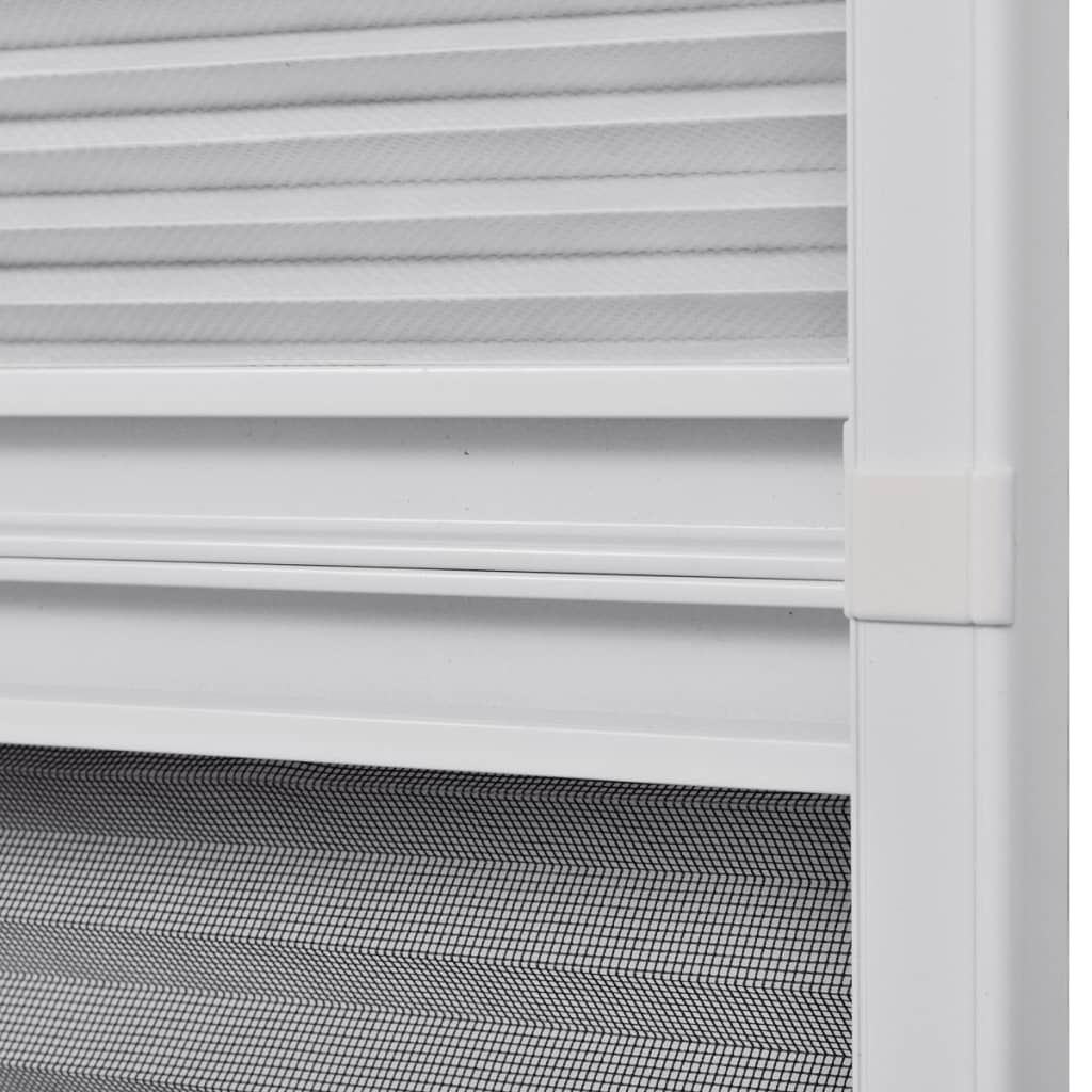 vidaXL Σήτα Παράθυρου Πλισέ 160 x 80 εκ. Αλουμινίου με Σκίαστρο
