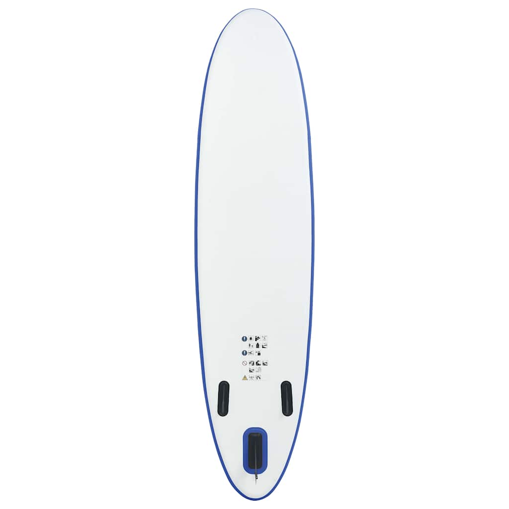 vidaXL Σετ Σανίδας Stand Up Paddle / Surf Φουσκωτό Μπλε και Λευκό