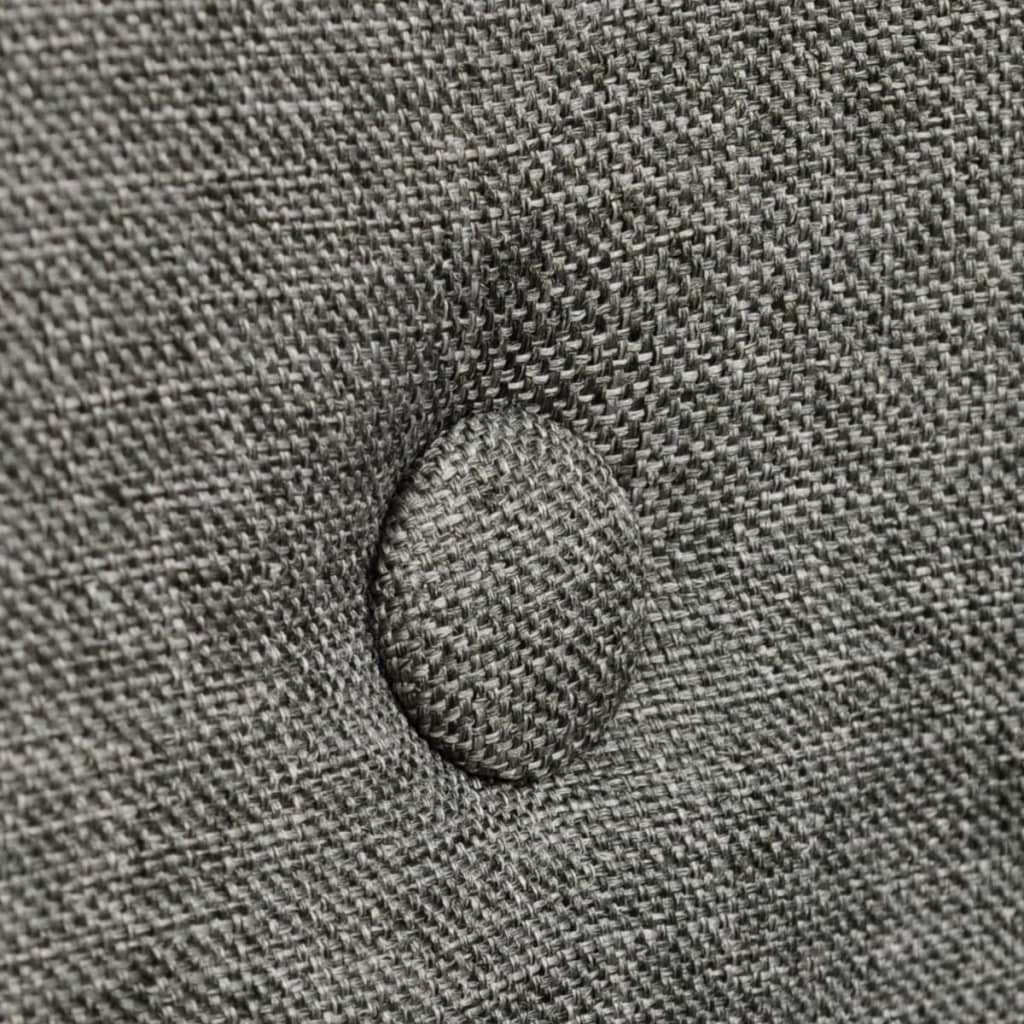 vidaXL Καρέκλες Τραπεζαρίας 2 τεμ. Σκούρο Γκρι Ύφασμα/Μασίφ Ξύλο Δρυός