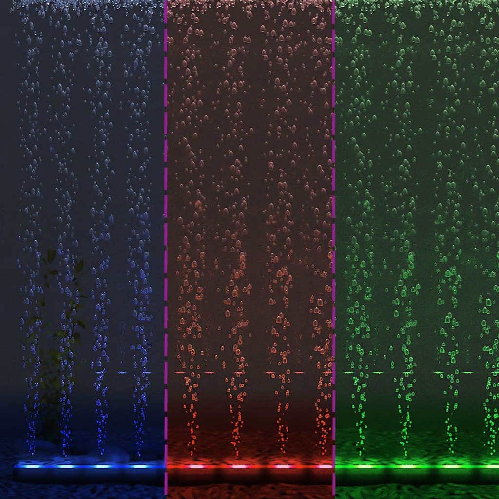 Λάμπα/Μπάρα Ενυδρείου LED RGB 48 εκ. με Φυσαλίδες