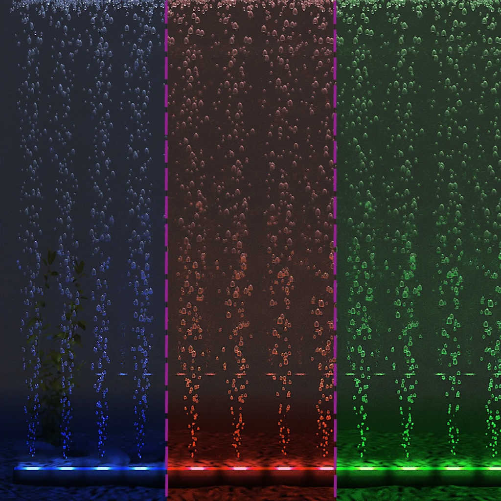 Λάμπα/Μπάρα Ενυδρείου LED RGB 94 εκ. με Φυσαλίδες