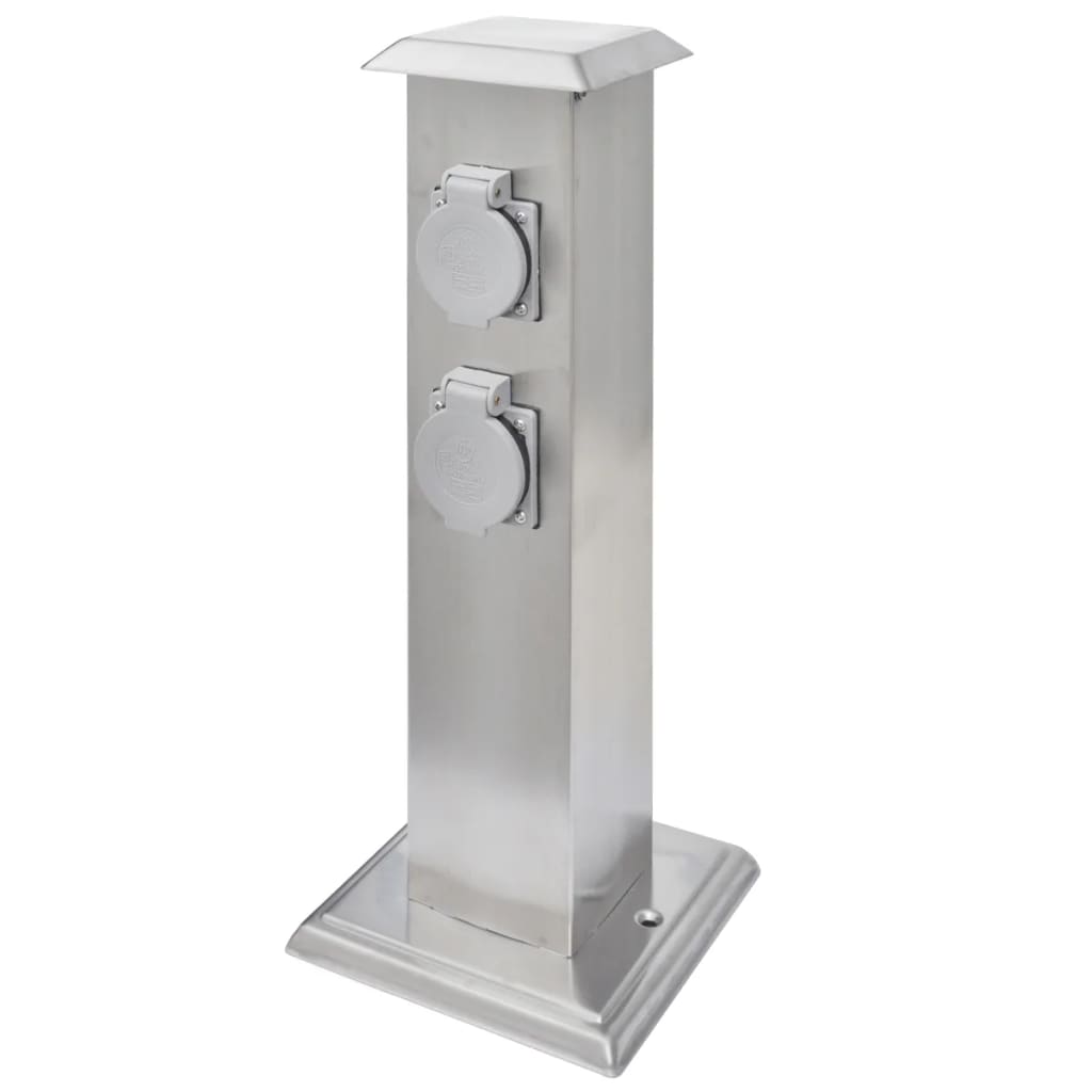 Στύλος Πρίζας Κήπου από Ανοξείδωτο Ατσάλι