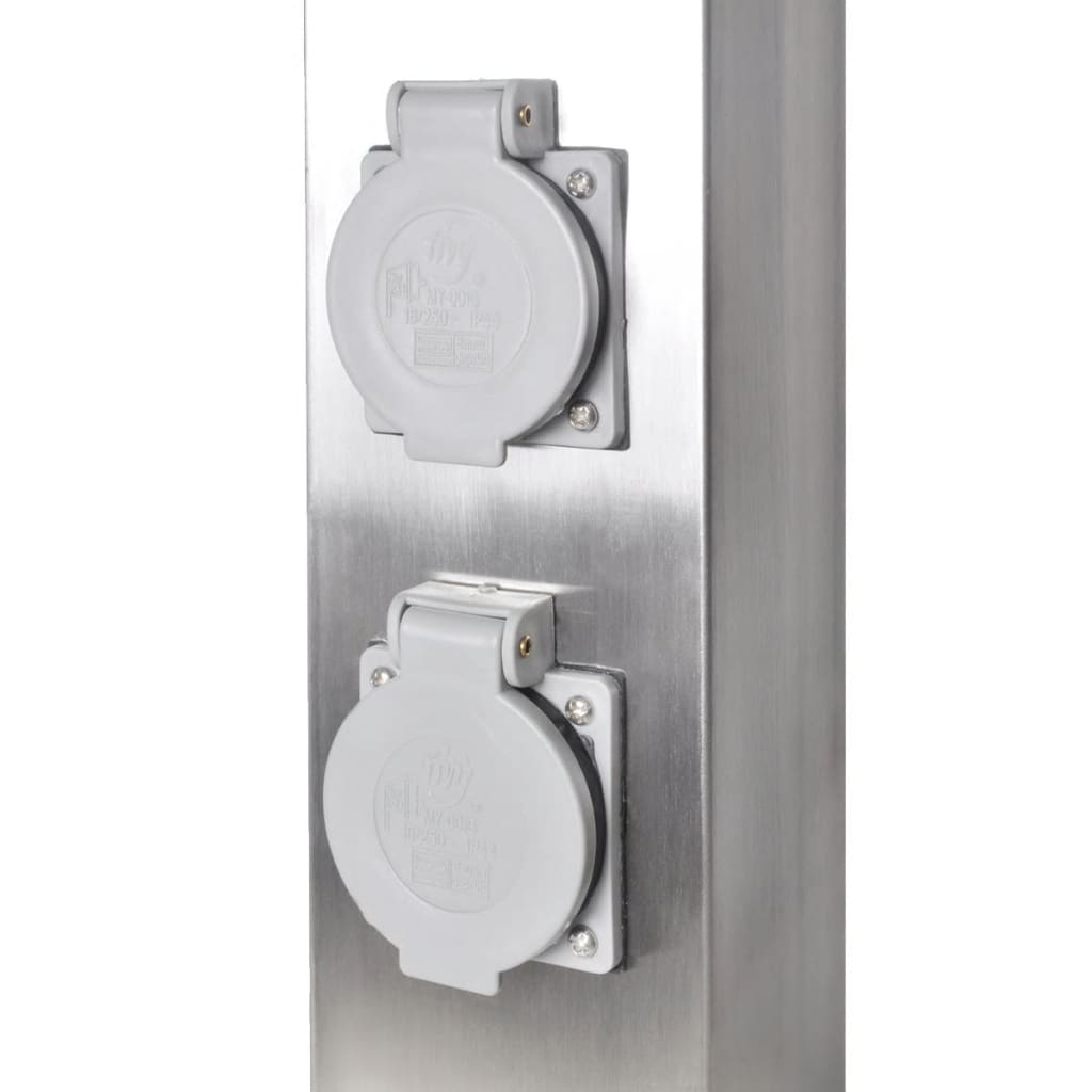 Στύλος Πρίζας Κήπου από Ανοξείδωτο Ατσάλι