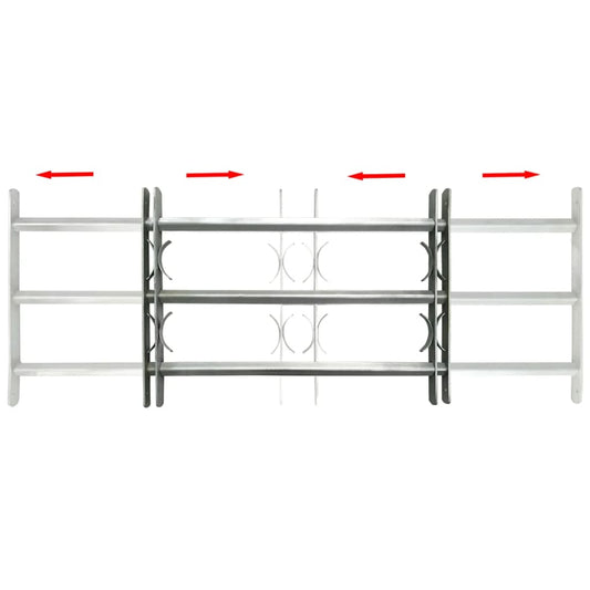 Κάγκελα Παραθύρων Ασφαλείας Ρυθμιζόμενα με 3 Μπάρες 700-1050 χιλ.