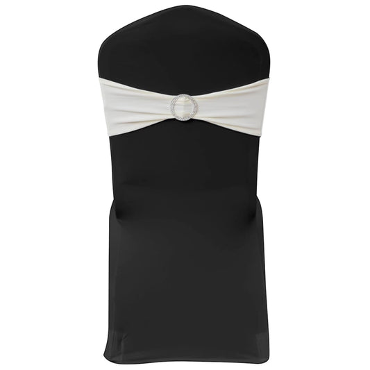 Κορδέλα Καρέκλας Εκδηλώσεων Διακοσμητική 25 τεμ. Κρεμ με Αγκράφα