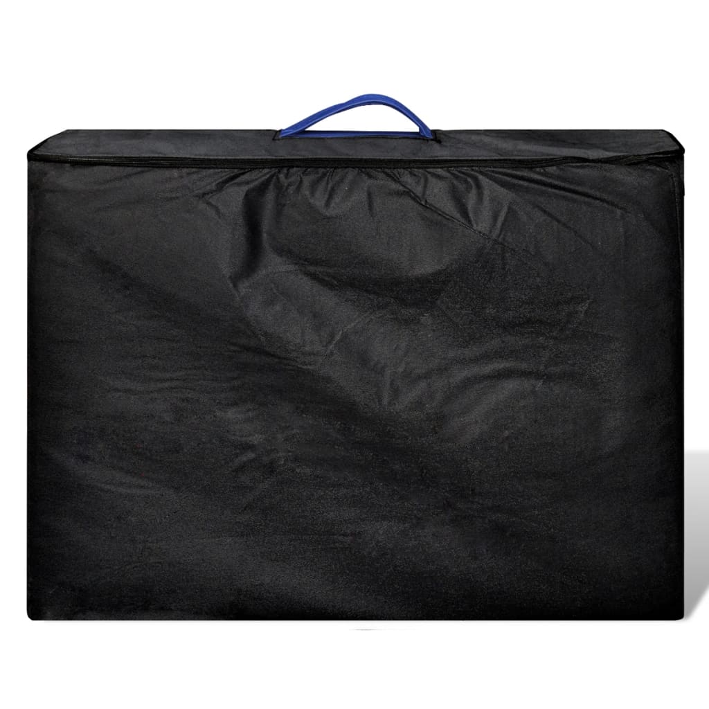 vidaXL Κρεβάτι Μασάζ Πτυσσόμενο 2 Θέσεων με Σκελετό Αλουμινίου Μπλε