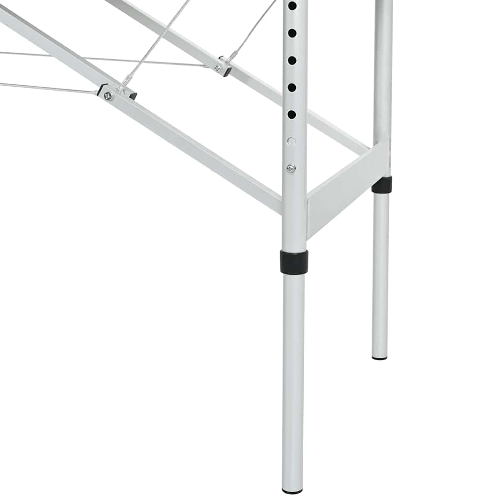 vidaXL Κρεβάτι Μασάζ Πτυσσόμενο 4 Θέσεων με Σκελετό Αλουμινίου Μαύρο