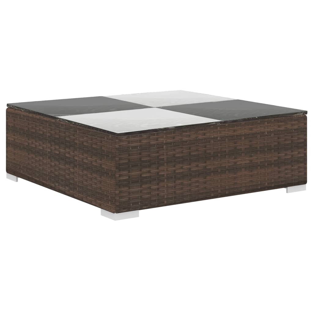 vidaXL Σαλόνι Κήπου 6 Τεμαχίων Καφέ από Συνθετικό Ρατάν με Μαξιλάρια