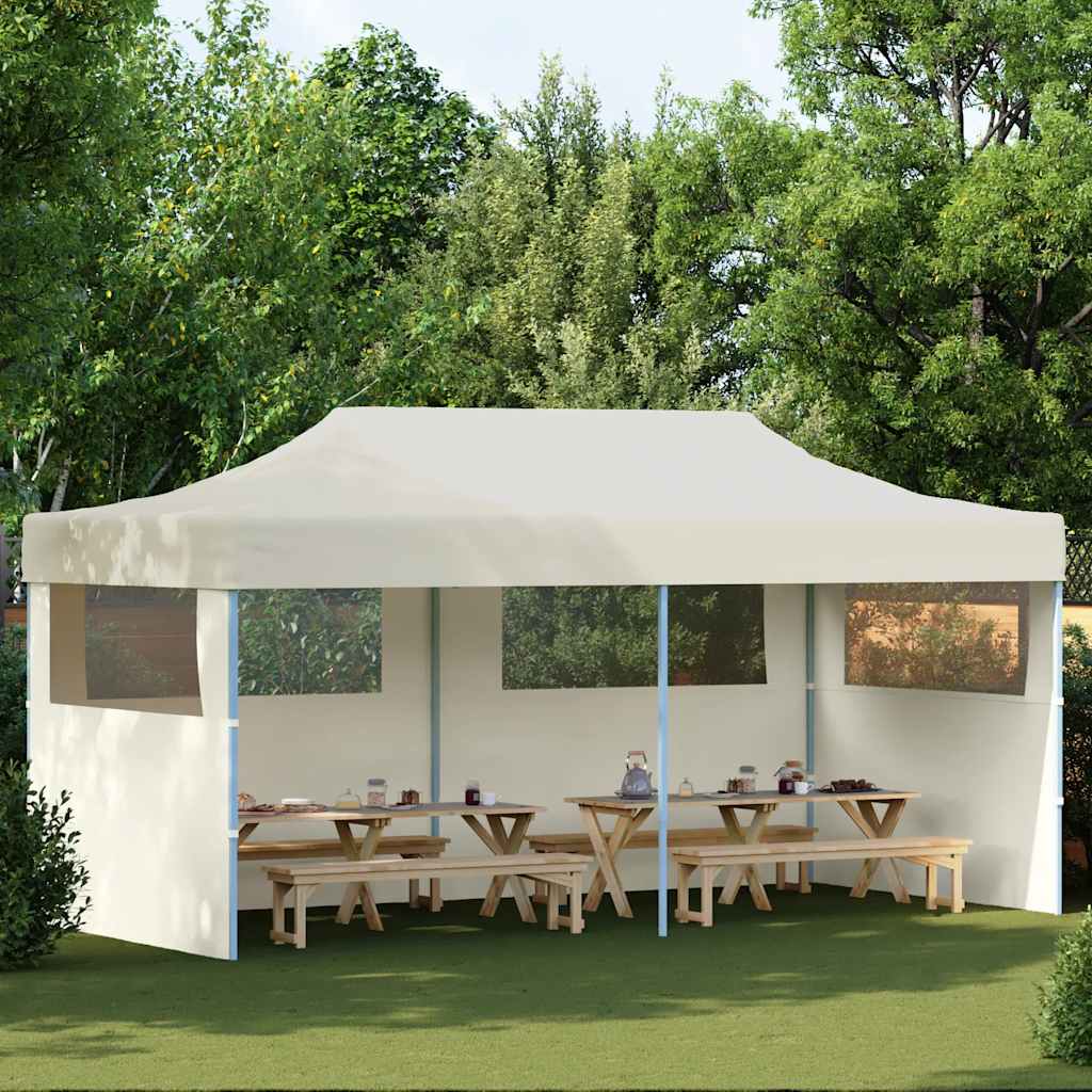 vidaXL Τέντα Εκδηλώσεων Pop-up Πτυσσόμενη Κρεμ 3 x 6 μ.