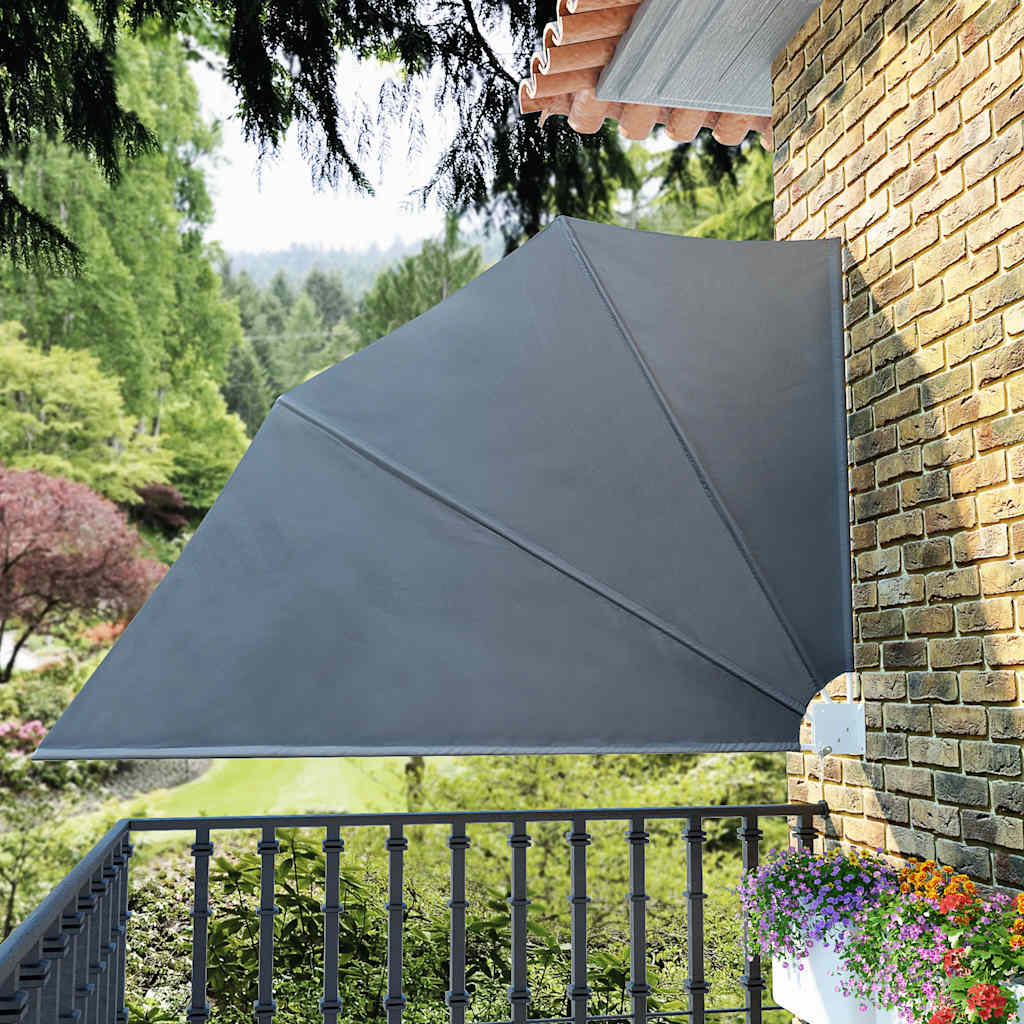 vidaXL Σκίαστρο Βεράντας Πλαϊνό Πτυσσόμενο Γκρι 160 x 240 εκ.