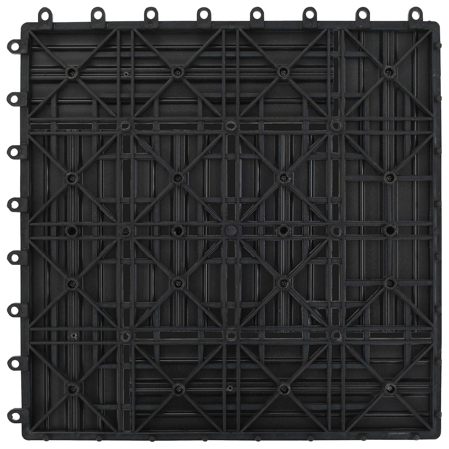 vidaXL Πλάκα Κατασκευής 11 pcs Γκρι 30 x 30 cm WPC